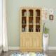 Solid wood RFC bookcase bookcase with dustproof glass door floor-standing integrated wall-mounted and multi-home storage