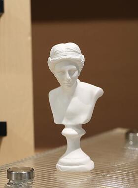 北欧石膏像摆件 桌面雕塑人物摆设 ins风软装道具 创意玄关装饰