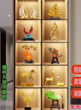 现代酒柜电视柜装饰品摆件轻奢高档家居客厅玄关办公室展示柜招财
