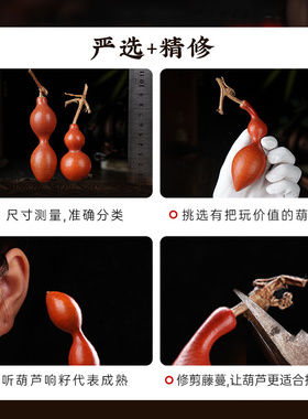 毕业级红皮蚂蚁肚葫芦文玩解压