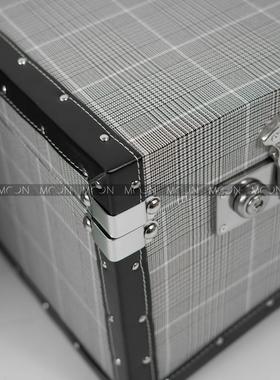 MOON慕空间样板房衣帽间收纳盒摆件行李箱家居展厅装饰品摆设道具