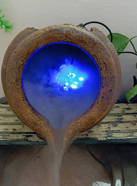 仿陶带嘴陶罐流水器鱼池鱼缸循环水幕墙户外造景庭院花园创意花盆