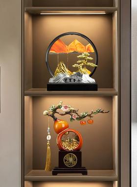 家居客厅招财摆件办公室桌面背靠金山装饰工艺品开业大吉送礼摆饰