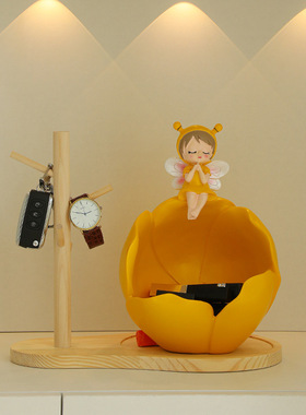 2025新款创意花仙子玄关装饰钥匙收纳盒客厅桌面新家乔迁礼品