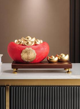 新中式创意元宝存钱罐摆件客厅酒柜储蓄罐装饰品乔迁开业礼品招财