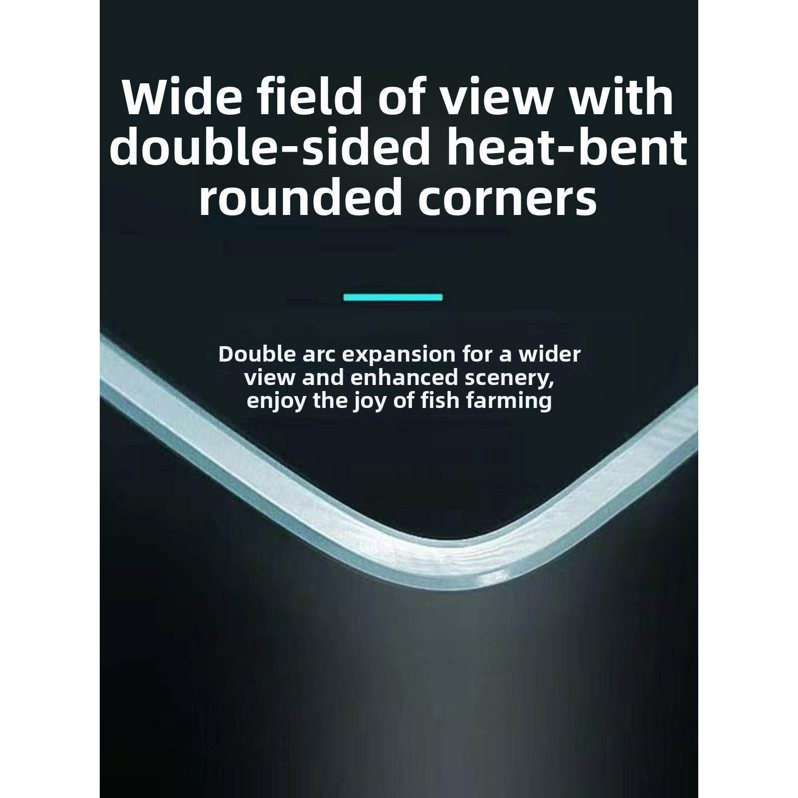 长80宽40鱼缸水族箱客厅小型迷你桌面免换水生态造景热弯超白玻璃,淘宝优惠券,粉丝福利购,淘宝优惠卷