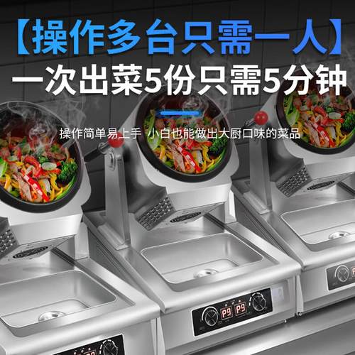 品湖商用自动炒菜机智能大型炒菜机器人滚筒燃气快餐店食堂炒饭 - 图1