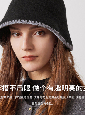 [100纯羊毛]Navigare小帆船2026新款黑色休闲渔夫帽针织保暖帽子
