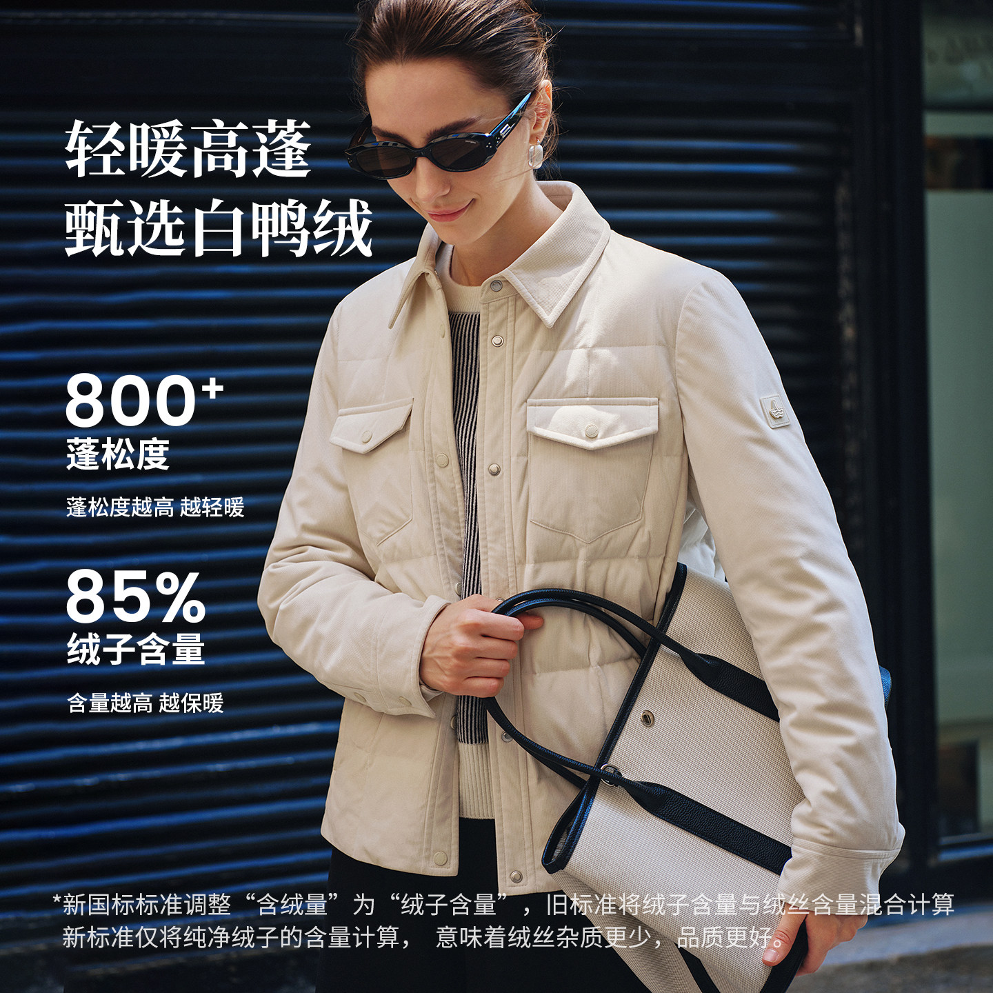 【k姐推荐】Navigare小帆船冬季白鸭绒羽绒服女休闲通勤风外套