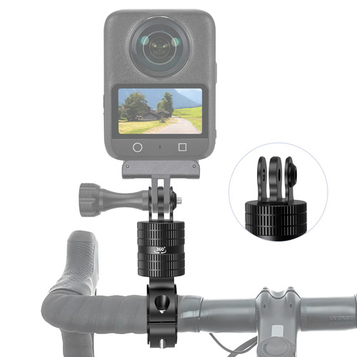 XINTE/馨特 适用大疆OSMO360/action5运动相机骑行单车夹车把管夹1/4磁吸快装固定座阻尼旋转阿莱齿云台支架 - 图1