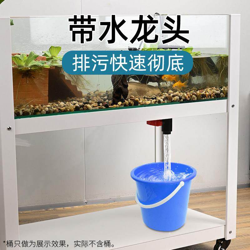 乌龟饲养缸带晒台大型生态造景箱养乌龟水陆缸玻璃带排水铝合金架,淘宝优惠券,粉丝福利购,淘宝优惠卷