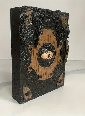 暗黑系诅咒恶魔之眼恐怖书万圣节创意氛围装饰品庭院工艺品摆件