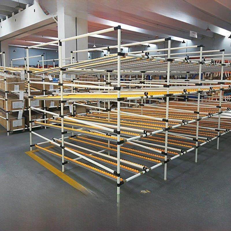 精益管货架线杆流畅带材可移动翻转材料货架先进的先出滑轨滚子覆 - 图1