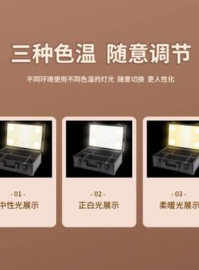 专业跟妆师化妆箱高级LED镜子带灯新款手提便捷大容量收纳包