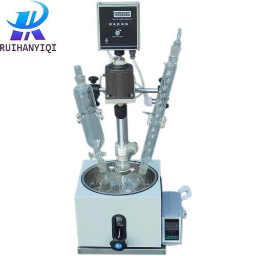 防爆数显小型郑州瑞涵1L2L3L5L单层玻璃反应釜厂家保障 - 图3