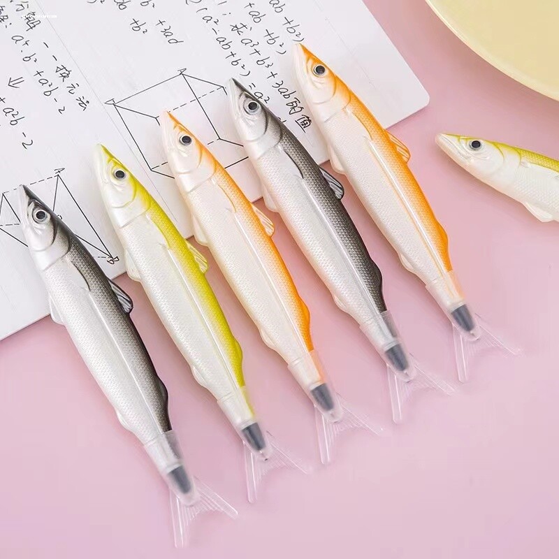 上课摸鱼笔上班上学无聊了一起摸摸鱼造型笔创意学生办公搞怪文
