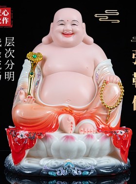 弥勒佛家用供奉汉白玉大肚笑佛店铺招财摆件开业弥勒佛礼品笑佛像