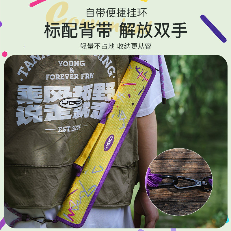 YGC small things fishing rod bag cartoon graffiti fishing gear bag