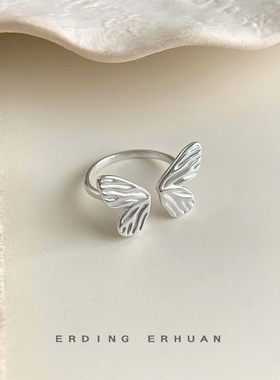 甜酷简约蝴蝶开口戒22