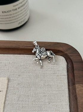 S925纯银马上有钱吊坠