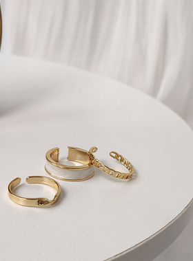 14K镀金时尚素圈戒指4