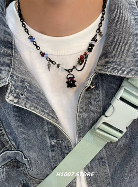 暗黑风小怪兽吊坠锁骨链男女通用