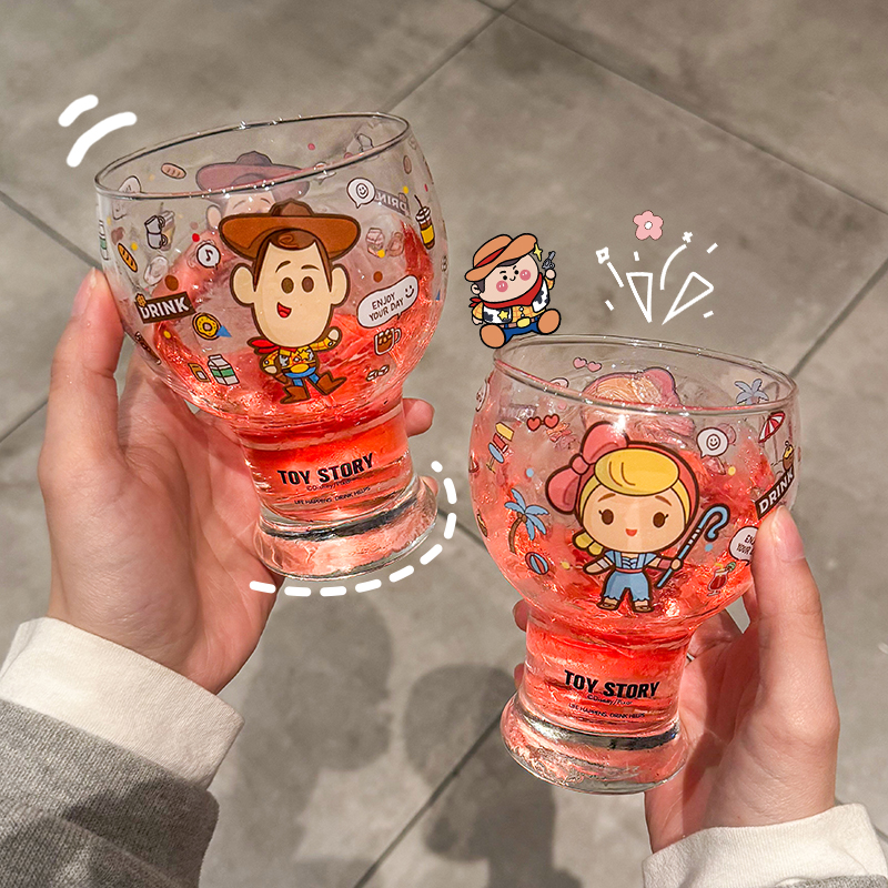 巴斯光年啤酒杯扎啤杯大容量个人专用果汁饮料杯高颜值玻璃酒杯 - 图0