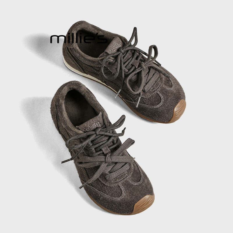 MILLIE'S/妙丽复古德训鞋新款秋季百搭阿甘运动休闲鞋女士板鞋Z,淘宝优惠券,粉丝福利购,淘宝优惠卷