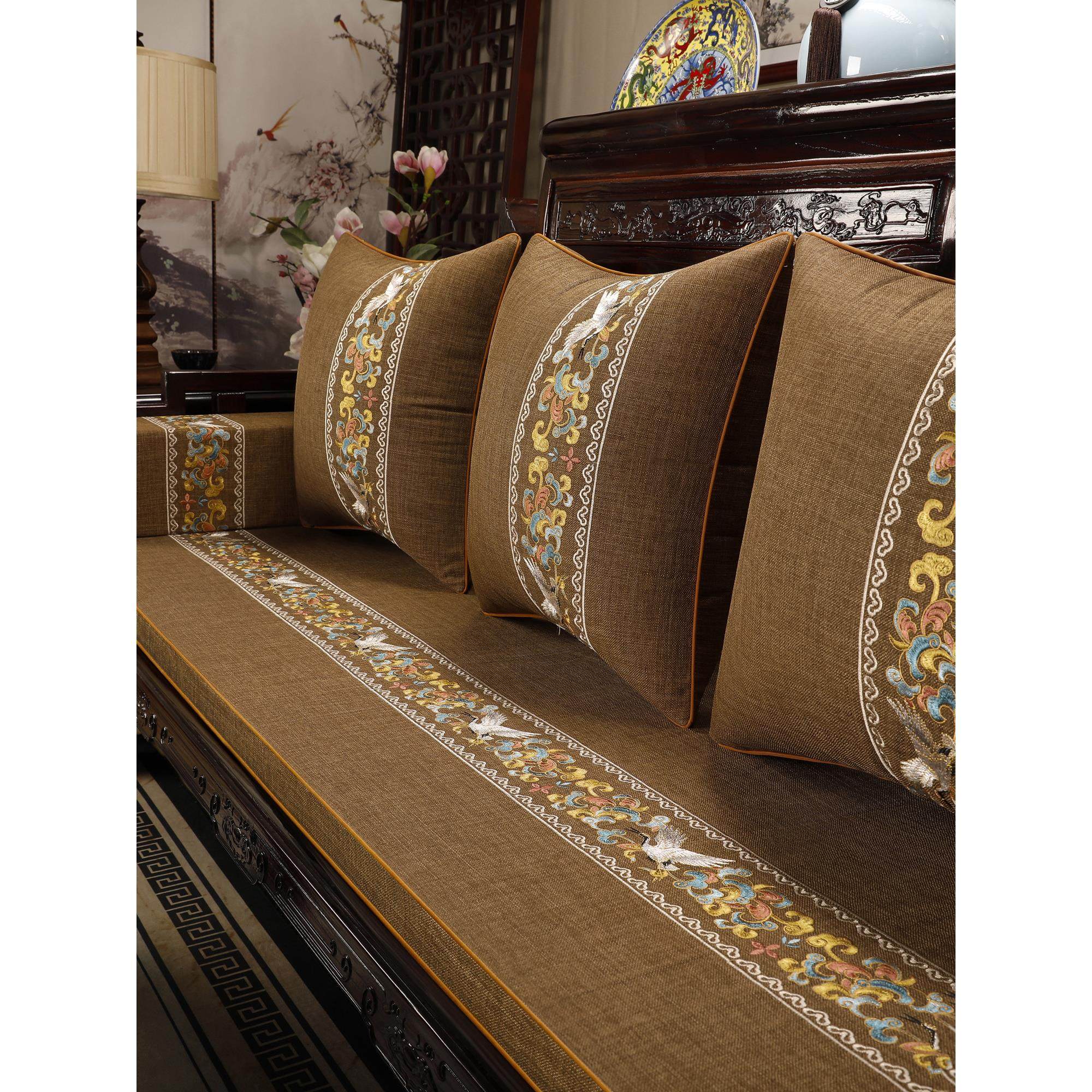 新中国风罗汉床垫沙发靠背五件套座垫经典红木家具沙发靠垫定制,淘宝优惠券,粉丝福利购,淘宝优惠卷