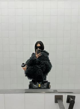 24aw新款男女同款太阳眼镜黑框感光变色水银防风沙大框墨镜滑雪