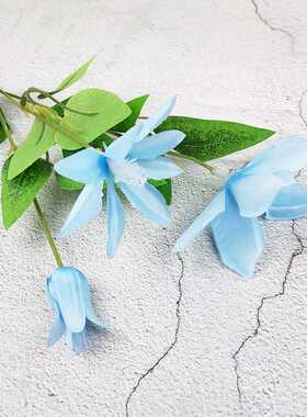仿真绿植户外路引地排花家居现代简约装饰花铁线莲假花