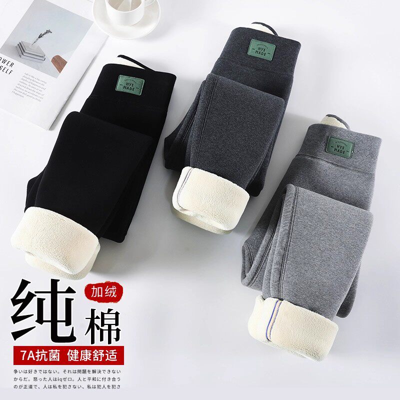 加绒加厚打底裤女外穿秋冬季高腰保暖棉裤羊羔绒东北抗寒内穿秋裤