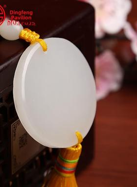 白玉明咒五帝钱挂件葫芦五帝古钱童子命观音灵感玉财利如意挂饰