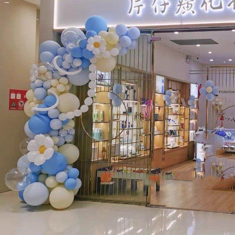 入口宴会蓝色学校气球连锁店布局返校活动装饰道路指南拱门店开业,淘宝优惠券,粉丝福利购,淘宝优惠卷