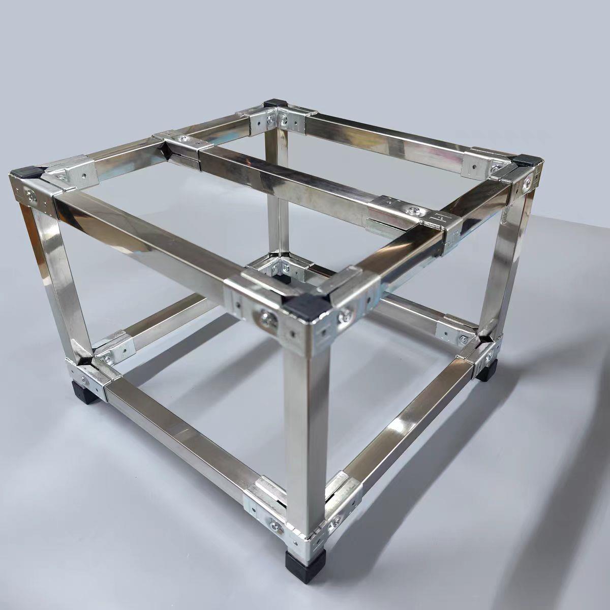 25/30/40不锈钢方管镀锌连接配件免焊接固定卡扣货架三通夹具 - 图2