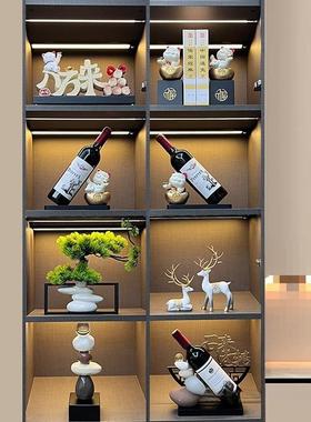 柜装饰品摆AL100803件轻奢客厅2025新款装家居酒电视玻柜子套开放