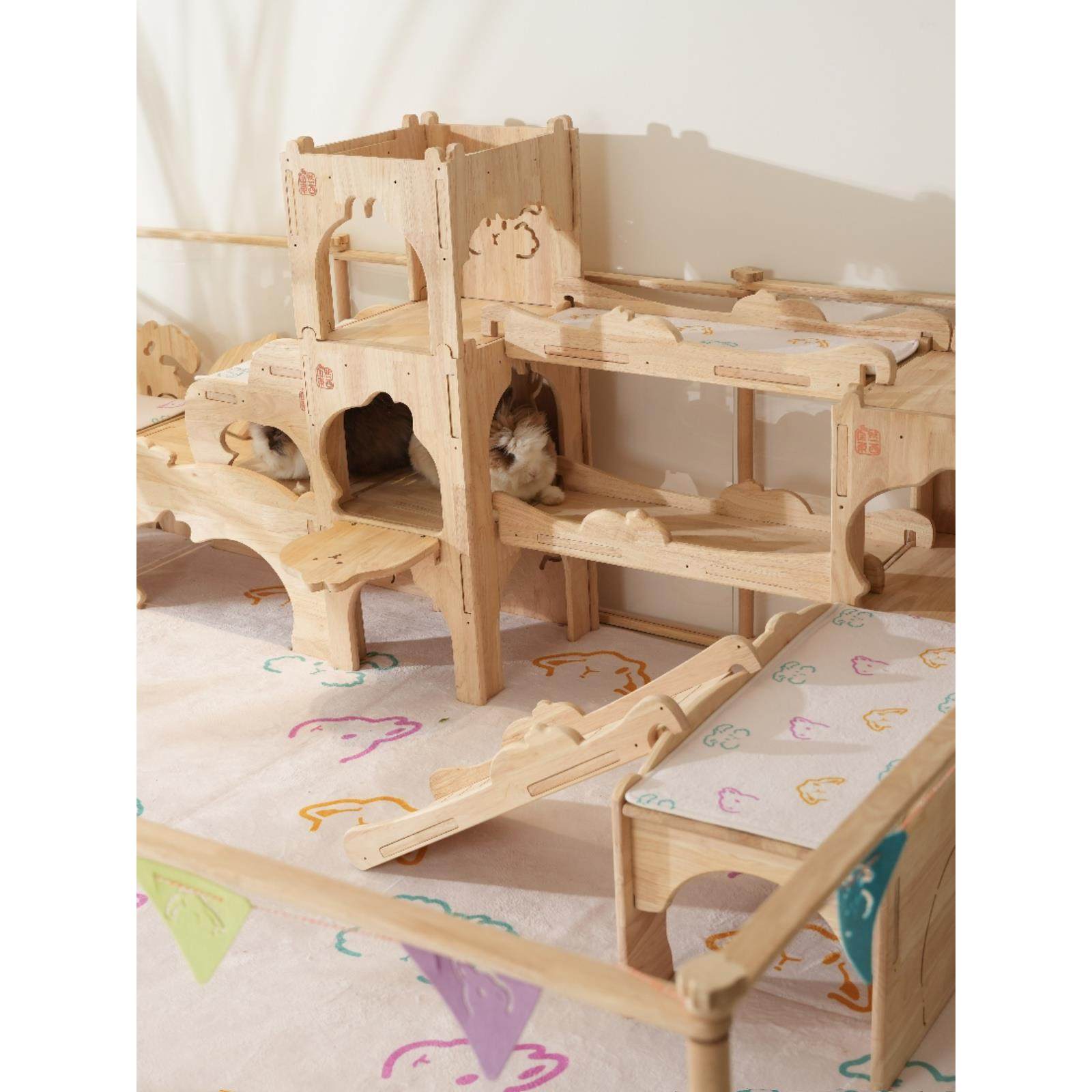 15斤以下小宠用自然东西橡胶木4.0兔子城堡躲避屋木屋龙猫荷兰猪,淘宝优惠券,粉丝福利购,淘宝优惠卷