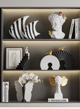 现代简约年年有余工艺品摆件轻奢玄关客厅电视柜艺术高级感装饰品