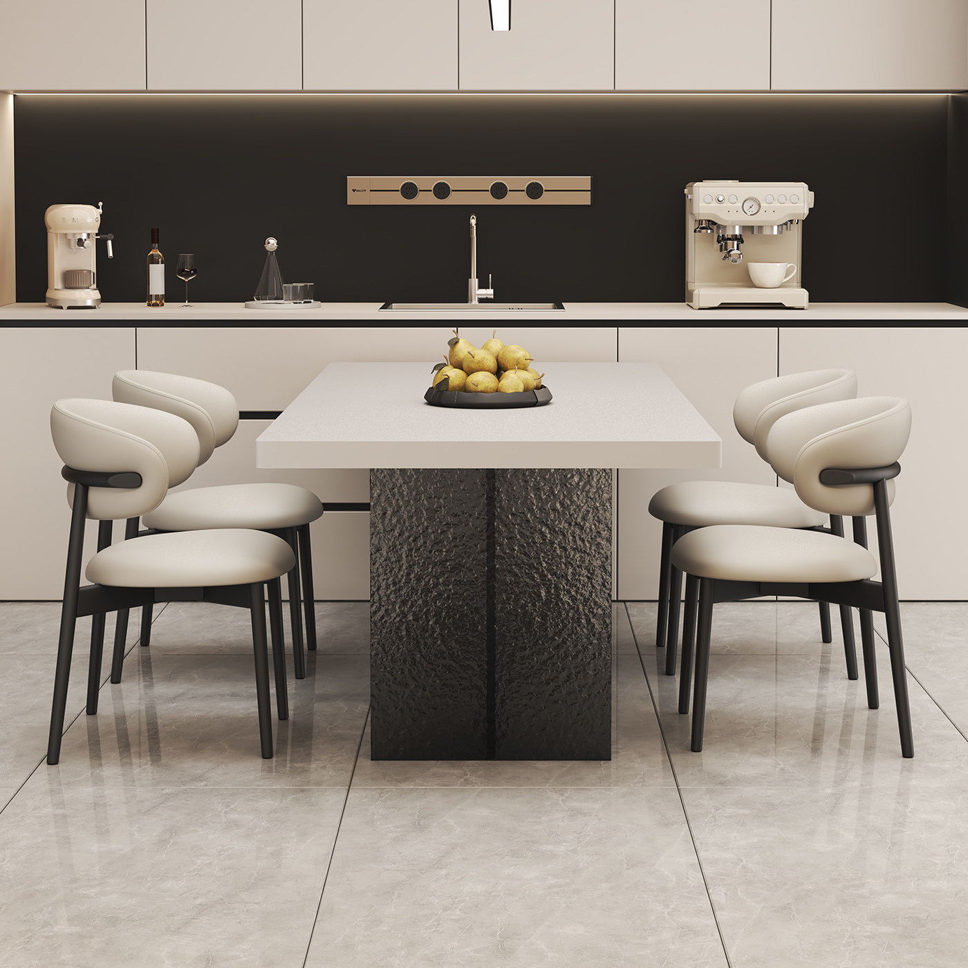 长方形全托岩板餐桌轻奢现代简约亚克力悬浮小户型家用吃饭桌组合,淘宝优惠券,粉丝福利购,淘宝优惠卷