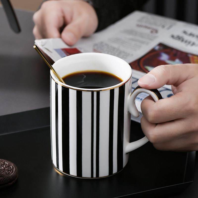 妙满屋条纹马克杯北欧INS风创意陶瓷办公室家用咖啡牛奶杯水杯子,淘宝优惠券,粉丝福利购,淘宝优惠卷