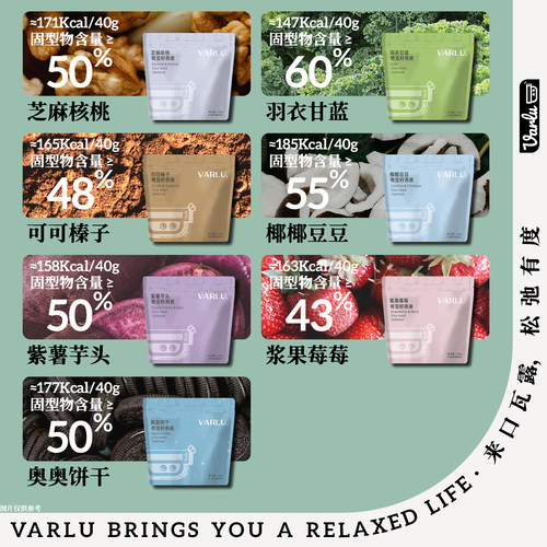 VARLU瓦露缤纷奇亚籽燕麦冲泡营养谷物代餐奶昔饱腹控卡大袋装 - 图3
