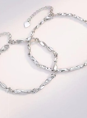 新款星月莫比乌斯环情侣手链男女一对轻奢小众高级感手饰