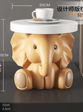 轻奢大象摆饰客厅落地家居装饰品换鞋凳家用门口鞋柜凳子乔迁礼品