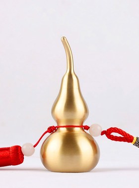 纯铜葫芦挂件大小号开口八卦铜葫芦家居客厅汽车装饰品铜葫芦摆件
