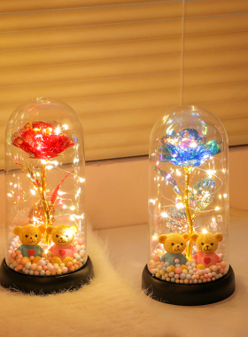 玫瑰花束摆件高级感母亲节礼品