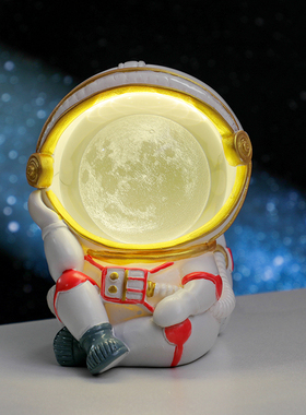 创意宇航员水晶球小夜灯摆件