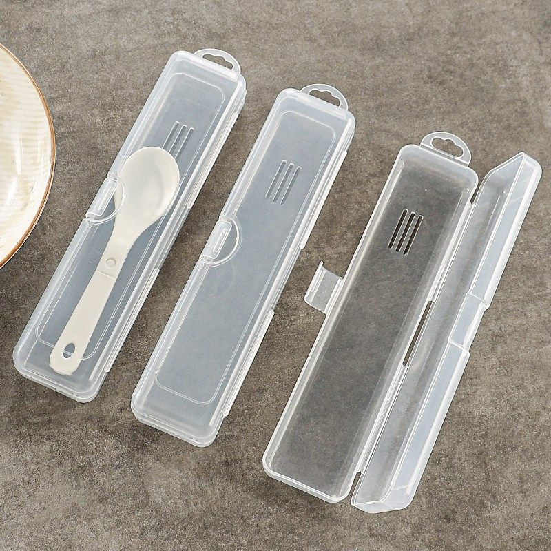 便携外带透明儿童筷勺叉收纳盒成人防尘卫生旅行户外上学餐具空盒,淘宝优惠券,粉丝福利购,淘宝优惠卷