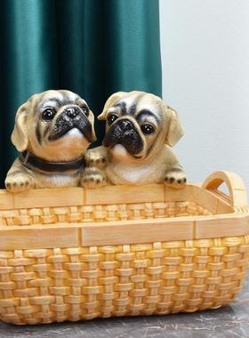 狗狗收纳创意摆件家居装饰品客厅入户玄关鞋柜放钥匙乔迁生日礼物