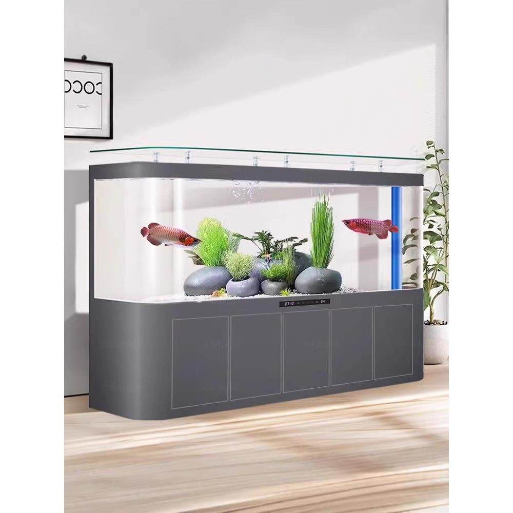 鱼缸客厅屏风隔断家用底滤中大水免换生态懒鱼新款超白水族,淘宝优惠券,粉丝福利购,淘宝优惠卷