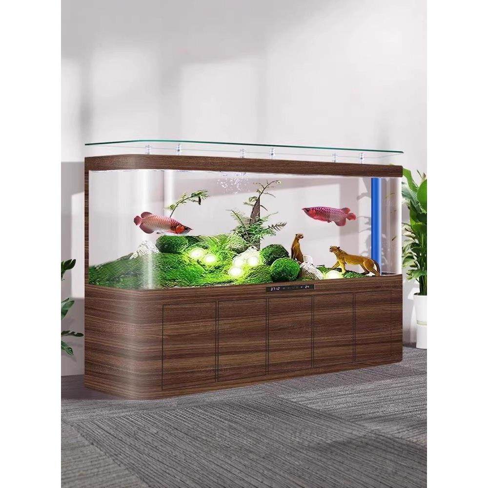 鱼缸客厅屏风隔断家用底滤中大水免换生态懒鱼新款超白水族,淘宝优惠券,粉丝福利购,淘宝优惠卷